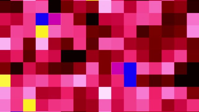  abstract square background mosaic colorful 4k video.