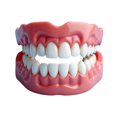 Obraz premium Realistic Dental Model with Open Mouth Showing Teeth and Gums