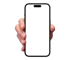 スマートフォンを持つ手の画像合成用素材