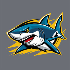 illustration of a shark as a mascot