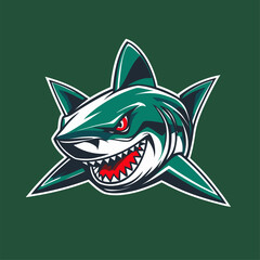 illustration of a shark as a mascot