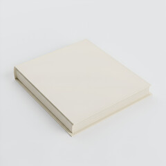 Isolated White Book with Blank Pages on a Neutral Background Photo