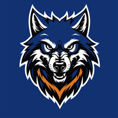 illustration of a wolf's head as a mascot