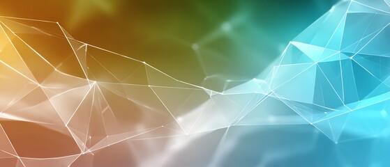 Abstract polygonal mesh with soft gradients Business background.