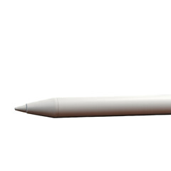 Isolated White Pen Digital Illustration on a Transparent Background