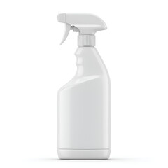 Photo Of A Clean White Plastic Spray Bottle Isolated On A White Background