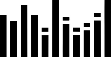 Music Sound Spectrum Analyzer Bars Vector Graphic