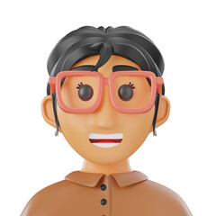 Teacher Woman 3D, Avatar Porfession 3D Illustration