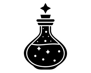 magic potion silhouette vector illustration