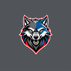 illustration of a wolf's head as a mascot