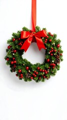 Christmas wreath hanging