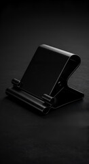 Monochrome Photo Of Black Metal Object With Geometric Shape And Shadow