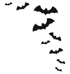 bat silhouette spooky halloween illustration clipart decoration