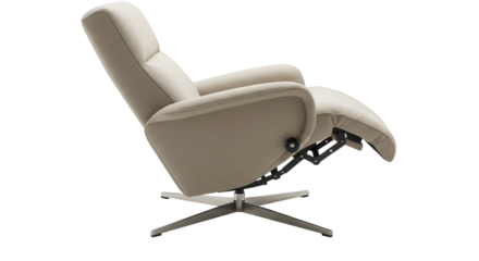 Isolated Beige Recliner Chair On Transparent Background Photo