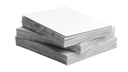 Stack of blank business cards mockup — high-resolution, isolated with transparent background feel for easy cutout, clean minimal studio lighting, front and edge view template with copy space