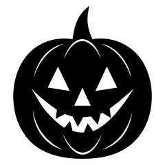 jack o lantern silhouette vector illustration
