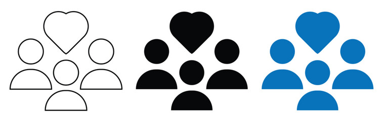 Customer retention icon. Employee Retention, Client Care Silhouette icon set.