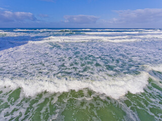 waves on the sea, ocean surf, colors of the ocean, breaking ocean waves