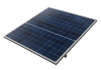 Isolated 3D Rendered Solar Panel with Transparent Background