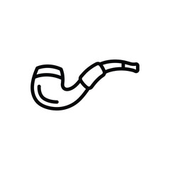 Black line icon for smoking pipe
