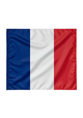 Illustration of the French Flag Blue White and Red Colors Transparent Background