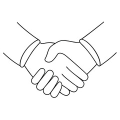 Fototapeta premium Elegant continuous single line drawing illustrating two hands gently touching in a supportive gesture