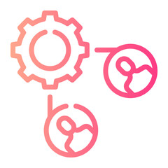 Connection gradient icon