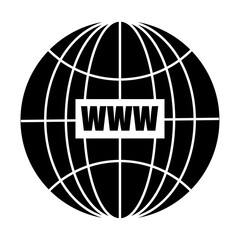 Web Icon – Glossy Internet Globe Symbol