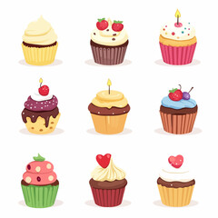 Ice cream pattern. Exquisite vector patterns