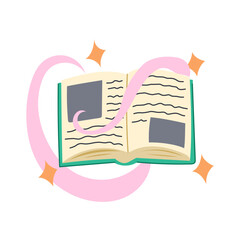 philosopher s alchemy book cartoon vector illustration