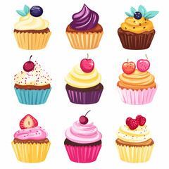 Ice cream pattern. Exquisite vector patterns