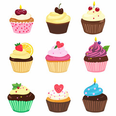 Ice cream pattern. Exquisite vector patterns
