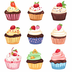 Ice cream pattern. Exquisite vector patterns