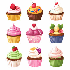 Ice cream pattern. Exquisite vector patterns