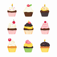 Ice cream pattern. Exquisite vector patterns