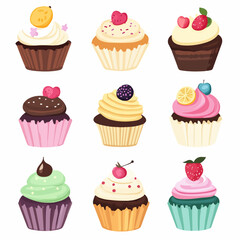 Ice cream pattern. Exquisite vector patterns