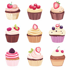 Ice cream pattern. Exquisite vector patterns