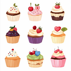 Ice cream pattern. Exquisite vector patterns