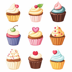 Ice cream pattern. Exquisite vector patterns
