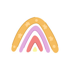 wallart baby boho rainbow cartoon vector illustration