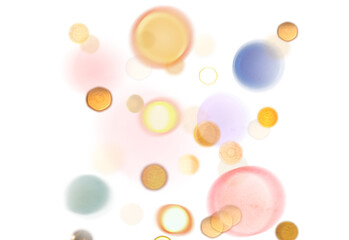Abstract camera lens flare effect cutout on transparent background