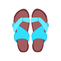slides beach footwear cartoon vector illustration