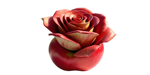 red rose isolated on white