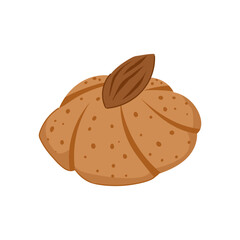 vanilla biscuit cookie cartoon vector illustration
