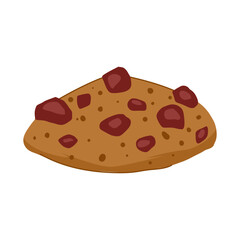 crunchy biscuit cookie cartoon vector illustration