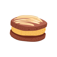 sugar biscuit cookie cartoon vector illustration