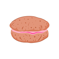 butter biscuit cookie cartoon vector illustration