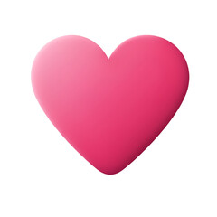 Isolated 3D Illustration Of A Pink Heart With Transparent Background