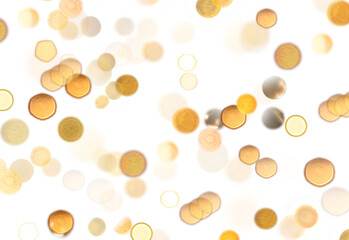 Abstract camera lens flare effect cutout on transparent background