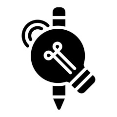 design thinking glyph icon